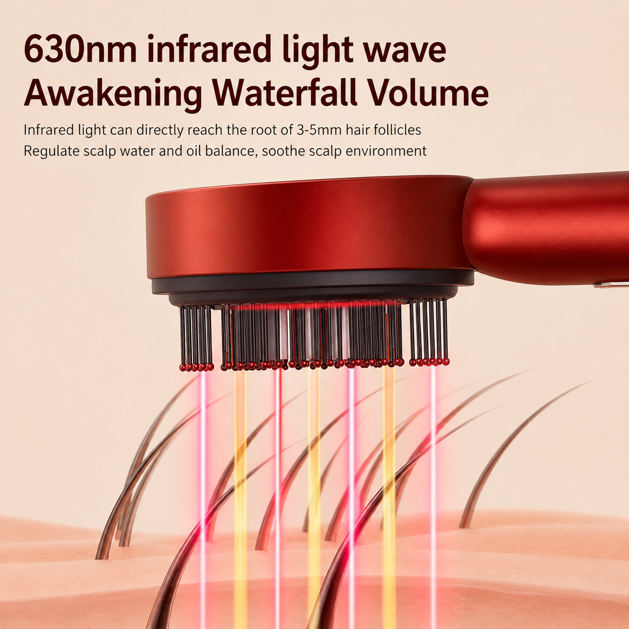 Revitalize Your Scalp with the Electric Scalp Vibration Massage Comb - Infrared Head Knead Massager for Hair Growth and Relaxation
