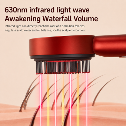 Revitalize Your Scalp with the Electric Scalp Vibration Massage Comb - Infrared Head Knead Massager for Hair Growth and Relaxation